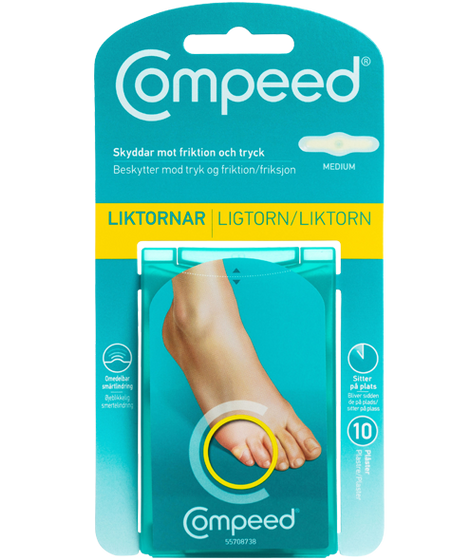 Compeed Ligtorneplaster Medium, 10 stk., turkis emballage