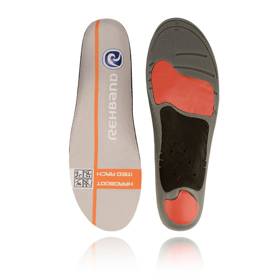 Rehband - Indlægssåler Hardboot Insole Medium Arch - Orange | JT-Sport.dk