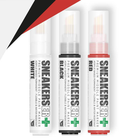 Midsole Pen Pack - Black, Red & White - SNEAKERS ER - Lion Feet - Sneaker Restoration
