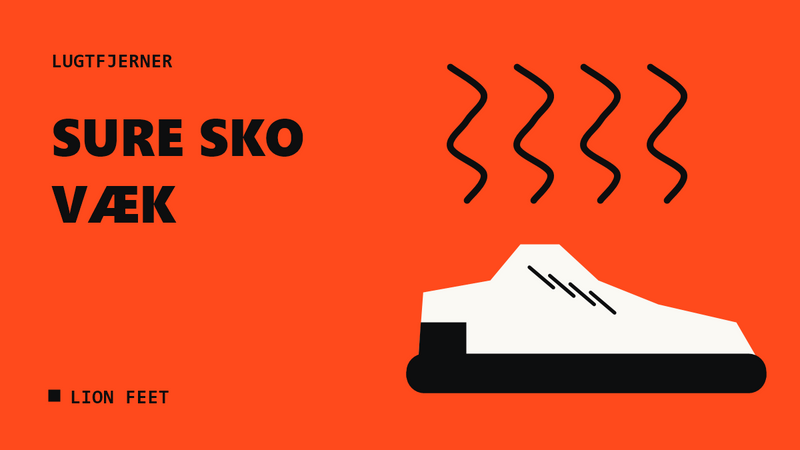 Illustration af en sneaker med lugtbølger over sig