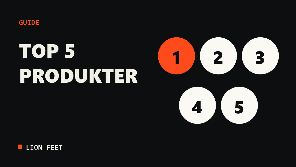 Fem nummererede cirkler, top 5 produkter til pleje af sneakers