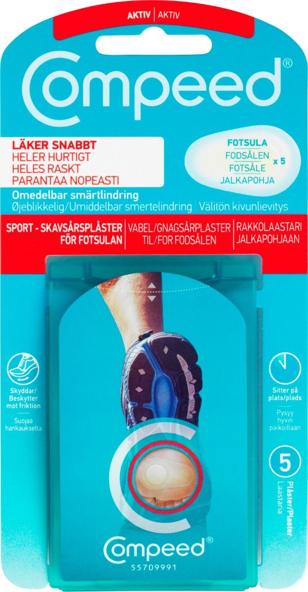 Compeed - Sport Vabelplastre, 5 stk. til Beskyttelse under Foden | JT-Sport.dk