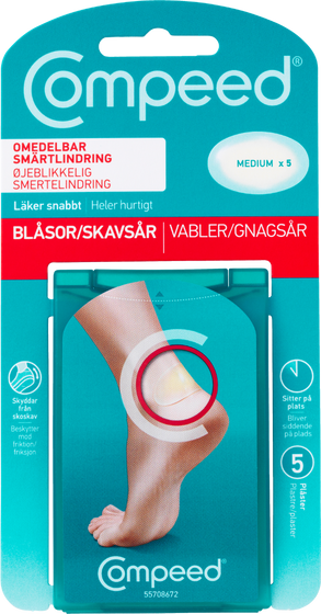 Compeed - Vabelplastre Medium, 5 stk. til Hurtig Lindring og Beskyttelse | JT-Sport.dk