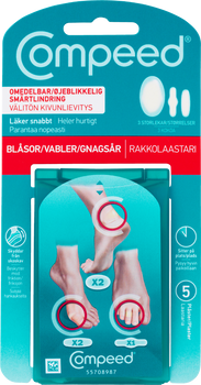 Compeed - Vabelplastre Mix – 5 stk. i Forskellige Størrelser til Optimal Beskyttelse | JT-Sport.dk