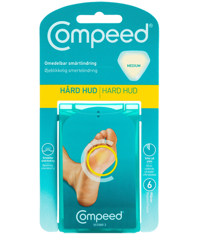 Compeed - Hård hud 6 stk. pakn., til heling af hård hud | JT-Sport.dk