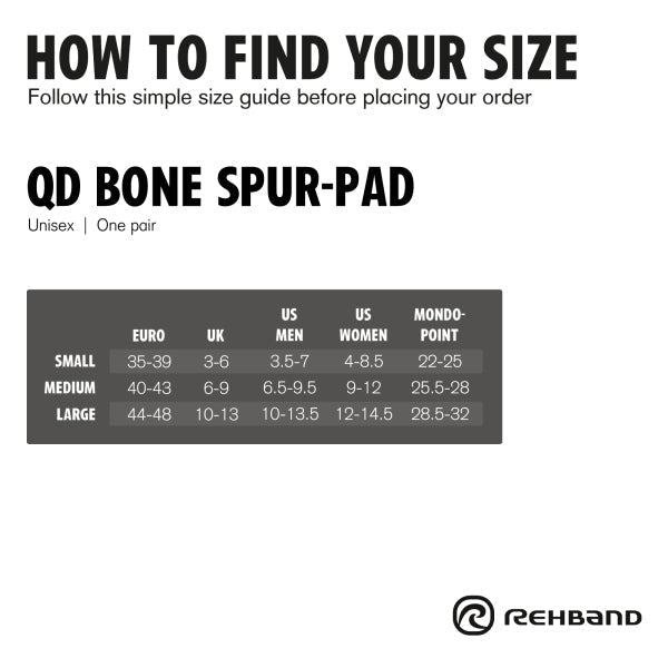 Rehband - Indlægssåler QD Bone spur pad - Black - billede 5 | JT-Sport.dk