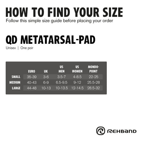 Rehband - Indlægssåler QD Metatarsal pad - Black - billede 3 | JT-Sport.dk